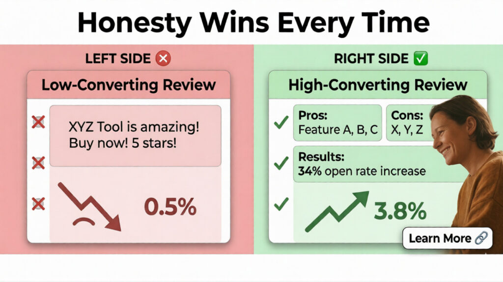 GOOD VS BAD AFFILIATE REVIEW COMPARISON